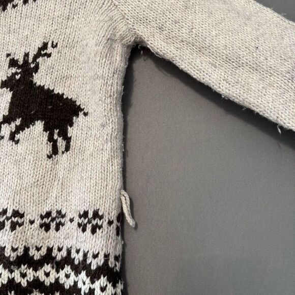 Eddie Bauer Women’s Knit Graphic Sweater Size Small Petite Lambs Wool Blend - Picture 3 of 9